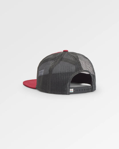 Roamer 7 Panel Organic Cotton Trucker Cap - Wine